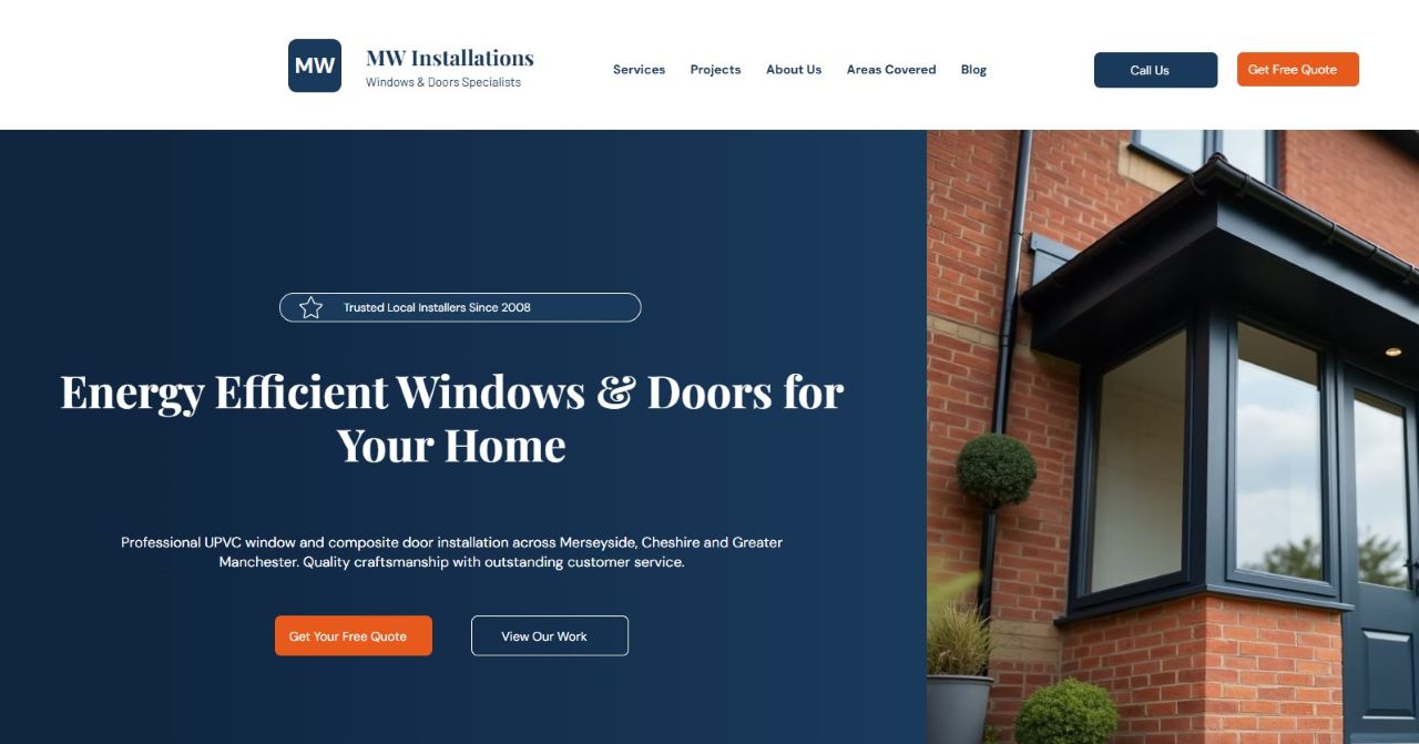 MW Installations desktop view