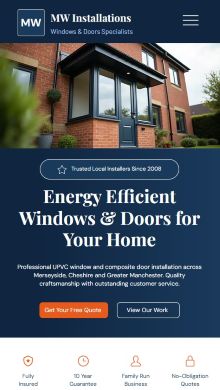 MW Installations mobile view